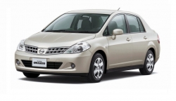 Ворсовые коврики в салон  Nissan Tiida Latio I (C11) Правый руль, Седан (2004 - 2012)